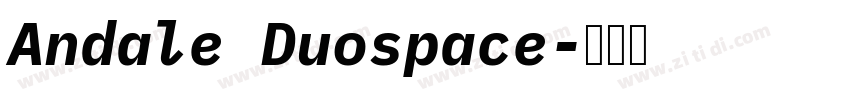 Andale Duospace字体转换